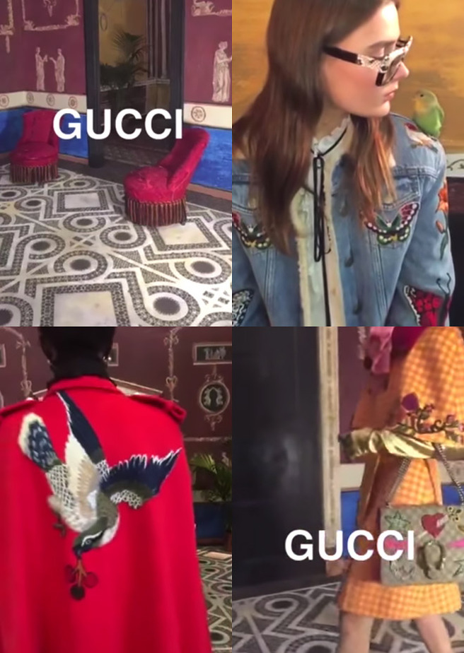 ����� ��������� Gucci pre-fall � Snapchat